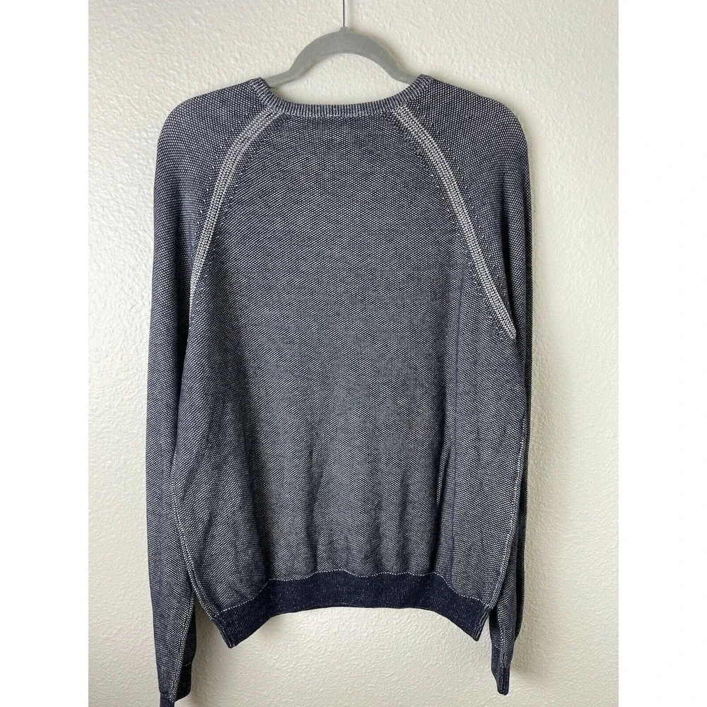 Tailor Vintage Men's‎ Pullover Sweater Blue Melange Reversible V Neck XXL